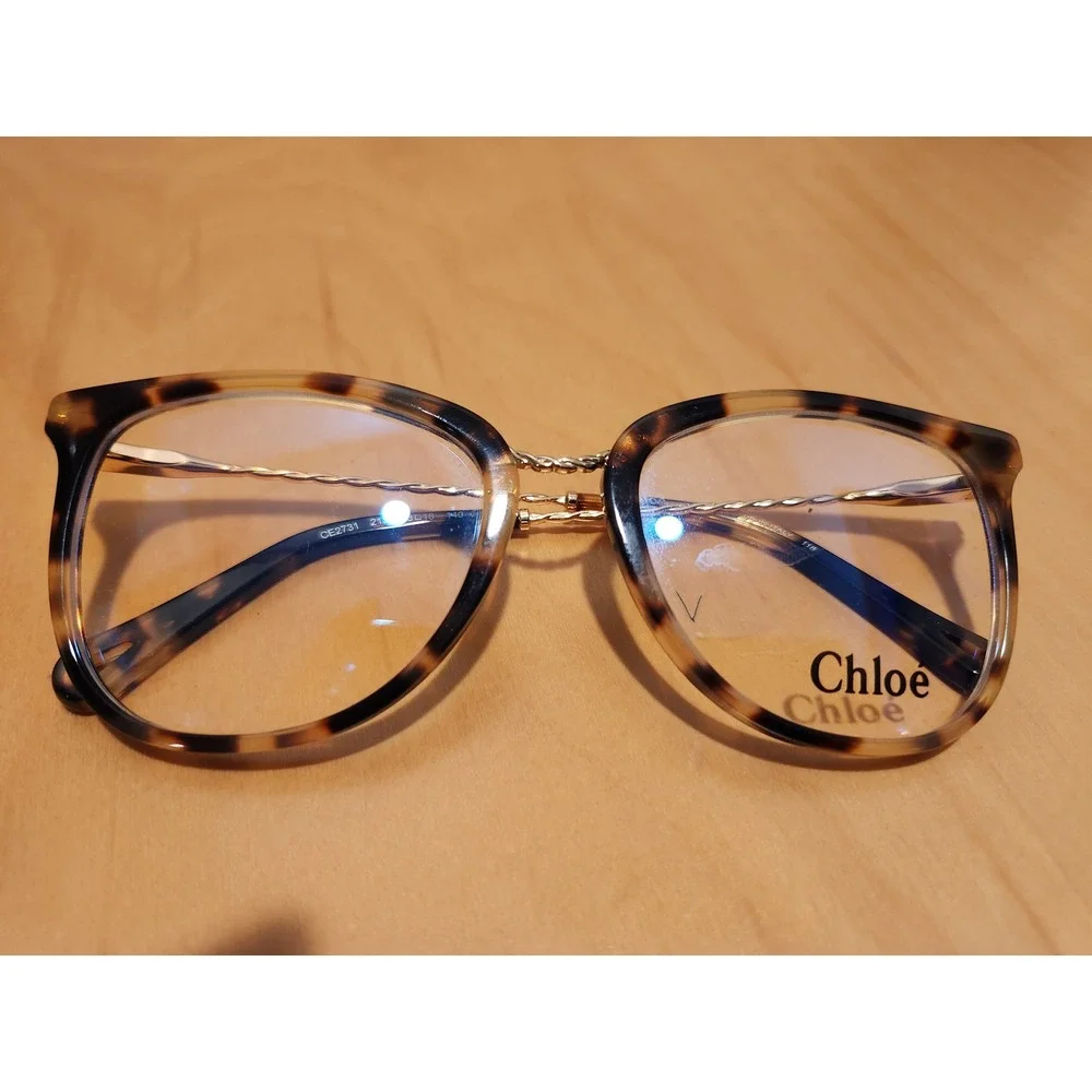 Chloe CE2731 Eyeglasses Tortoise Gold Twist Arm 53-18 Italy Frames‎